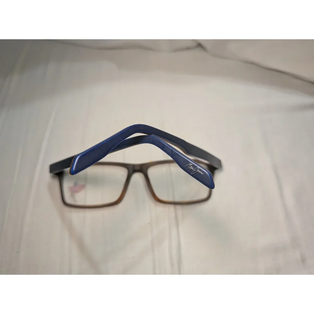Maui Jim Eyeglasses MJO 2117-08SP Blue/ Brown Square Frame Italy 54[]17 145